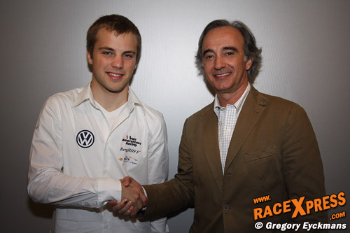 Laurens Vanthoor en Superleague Formula baas Alex Andreu